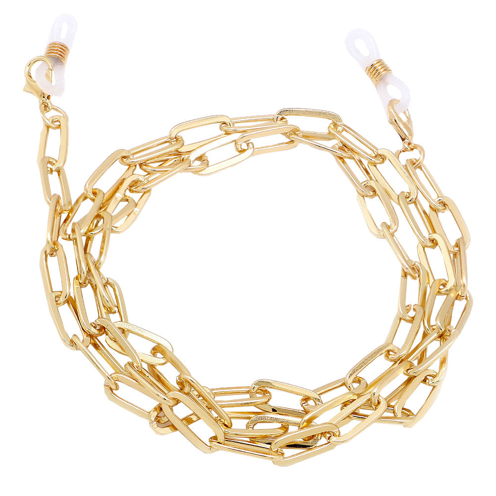 Gouden paperclip-brilketting,  - Mask Chain Holder recensie en prijs